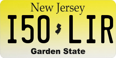 NJ license plate I50LIR