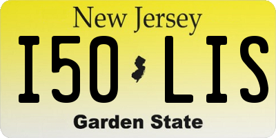 NJ license plate I50LIS