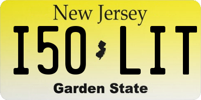 NJ license plate I50LIT