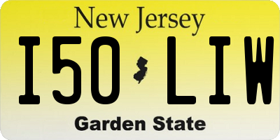 NJ license plate I50LIW