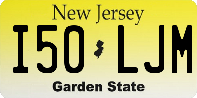 NJ license plate I50LJM