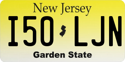 NJ license plate I50LJN