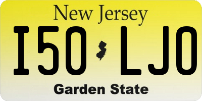 NJ license plate I50LJO