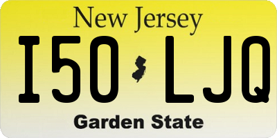 NJ license plate I50LJQ
