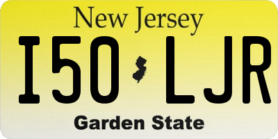 NJ license plate I50LJR
