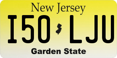 NJ license plate I50LJU
