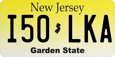 NJ license plate I50LKA