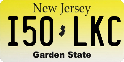 NJ license plate I50LKC