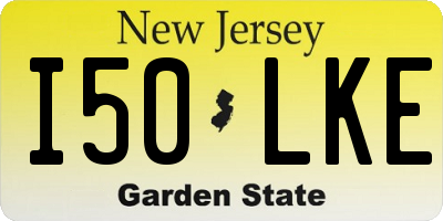 NJ license plate I50LKE