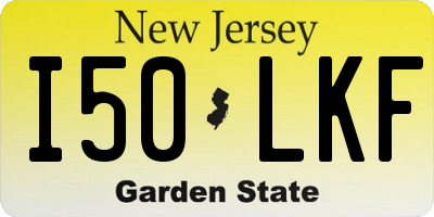 NJ license plate I50LKF