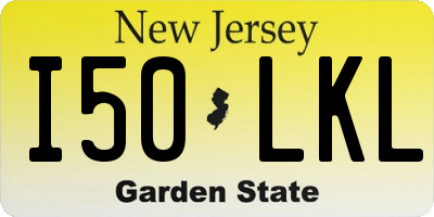 NJ license plate I50LKL