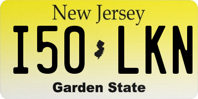 NJ license plate I50LKN