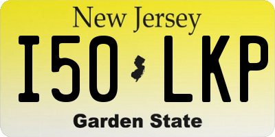 NJ license plate I50LKP
