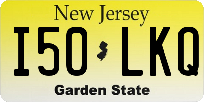 NJ license plate I50LKQ