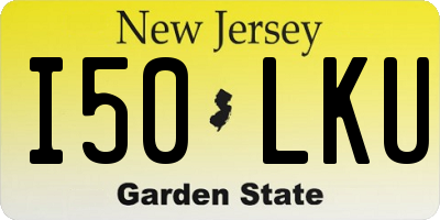 NJ license plate I50LKU