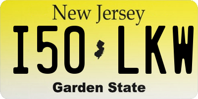 NJ license plate I50LKW