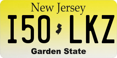 NJ license plate I50LKZ
