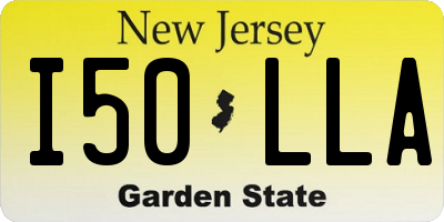 NJ license plate I50LLA