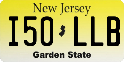 NJ license plate I50LLB