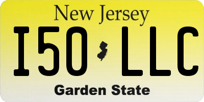 NJ license plate I50LLC