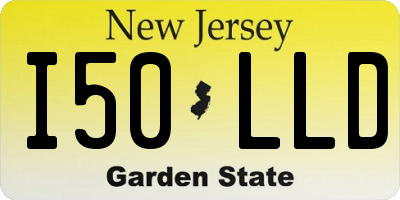 NJ license plate I50LLD