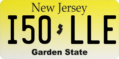 NJ license plate I50LLE