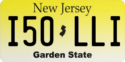 NJ license plate I50LLI