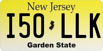NJ license plate I50LLK