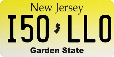 NJ license plate I50LLO