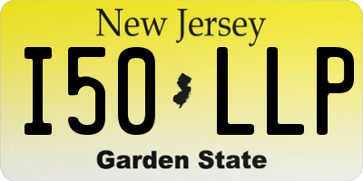 NJ license plate I50LLP