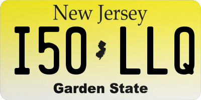 NJ license plate I50LLQ