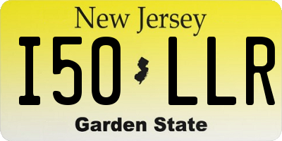NJ license plate I50LLR