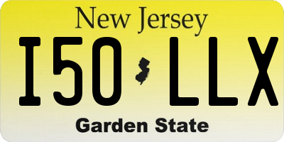 NJ license plate I50LLX