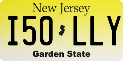 NJ license plate I50LLY