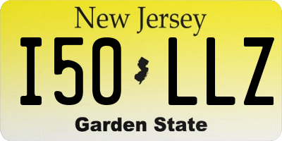 NJ license plate I50LLZ
