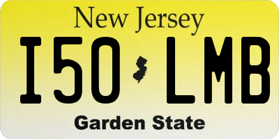 NJ license plate I50LMB