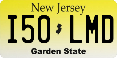 NJ license plate I50LMD