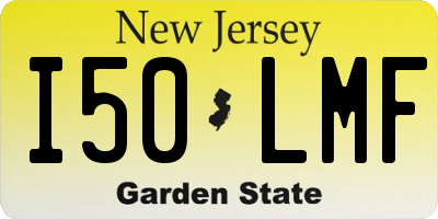 NJ license plate I50LMF