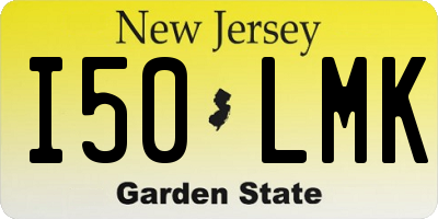 NJ license plate I50LMK