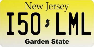NJ license plate I50LML