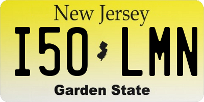 NJ license plate I50LMN