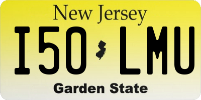 NJ license plate I50LMU