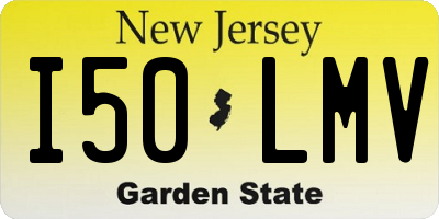 NJ license plate I50LMV
