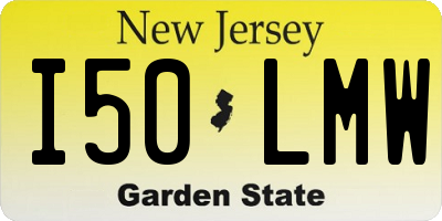 NJ license plate I50LMW