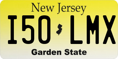 NJ license plate I50LMX