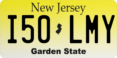 NJ license plate I50LMY