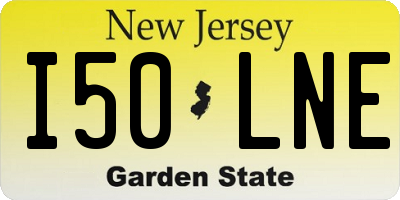 NJ license plate I50LNE