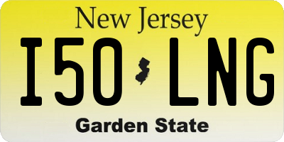 NJ license plate I50LNG