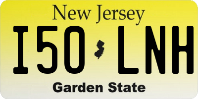 NJ license plate I50LNH
