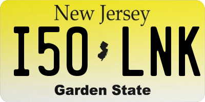 NJ license plate I50LNK